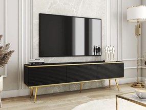 Dulap TV Onasewo II (Negru + auriu) . Promo -17%. 1106251