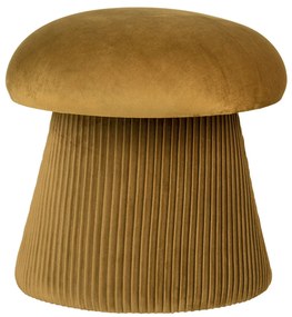 Pouf Hampton Velvet, galben ocru, 41x39 cm