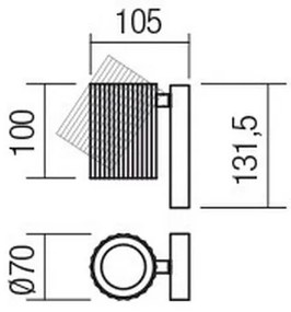 Redo 01-2549 - Aplică spot de perete DELPHI 1xGU10/7W/230V neagră