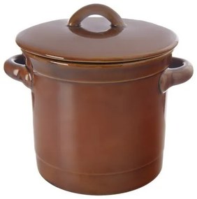 Oală de untură Orion din ceramică cu capac, 1,1 l