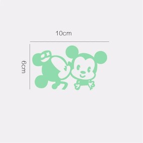 Fosforescent autocolant pe întrerupător "Mickey și Minnie" 10x6 cm
