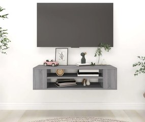 vidaXL Dulap TV suspendat, gri sonoma, 100x30x26,5 cm, lemn prelucrat