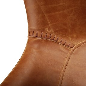 Scaun dining din piele artificială DAN–FORM Denmark Hype, maro