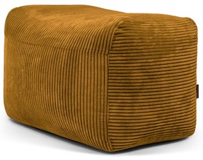 Fotoliu bean bag galben muștar cu tapițerie din catifea reiată Plus 70 Lounge – SLOWDOWN