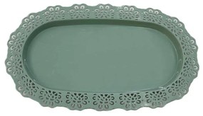 Tava jardiniera dantelata, tratata UV, verde, polipropilena