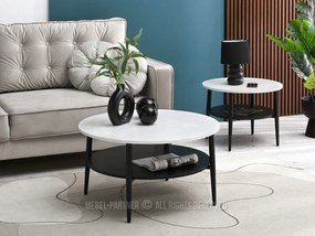 Măsuță de cafea Randolf Xl (alb + negru). 1111697