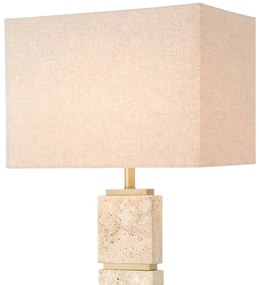 Lampadar, lampa de podea LUX cu baza din travertin Newton