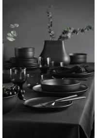 Set de veselă, 24 piese, porțelan negru