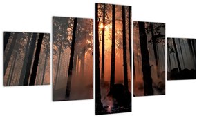 Tablou cu pădure întunecată (125x70 cm), în 40 de alte dimensiuni noi