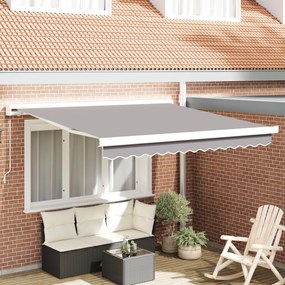 vidaXL Cortina Retractabilă Gri deschis 300 x 250 cm