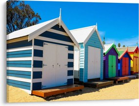 Tablou - Plaja Brighton, Melbourne, Australia (70x50 cm)