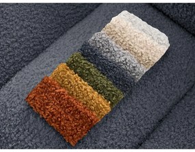 Canapea gri închis cu tapițerie din țesătură bouclé 232 cm Hippolyte – Bobochic Paris