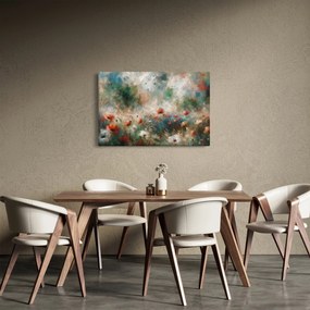Tablou – Abstracție de câmp cu maci (90x60 cm)