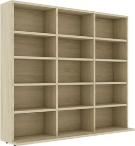 vidaXL Dulap de CD-uri, stejar sonoma, 100x23x89,5 cm, lemn prelucrat