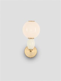 Aplica LED decorativa ceramica bej, alb, OBRIE