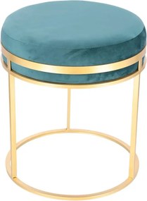 Set taburete Aqua metalice cu sezut din catifea, baza aurie, design modern  2 piese