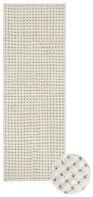 Covor tip traversă fildeș lavabil, țesut manual din lână 80x230 cm Unexpected Wool – Lorena Canals