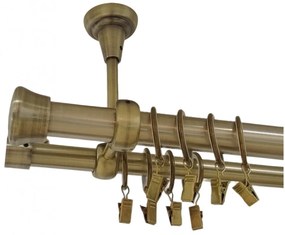 Galerie dubla tavan FULDA - 25/19 - AUR ANTIC (Alege marime: 320 cm)