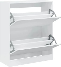 vidaXL Pantofar, alb, 80x34x96,5 cm, lemn compozit