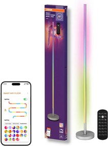 Osram - Lampadar LED RGBW SMART+ MAGIC dimmabil, 11,5W/230V, argintiu, Wi-Fi+telecomandă