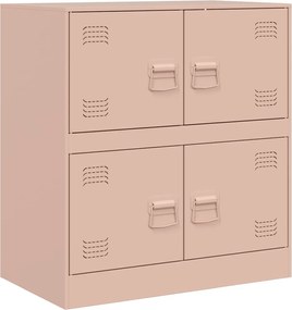 vidaXL Bufeta Roz 67x39x73 cm oțel