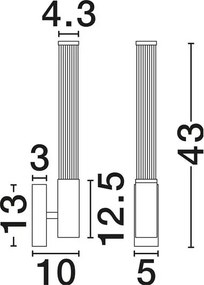 Aplica de perete LED baie IP44 NOLD aurie