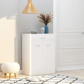 vidaXL Pantofar, alb, 60x35x84 cm, lemn prelucrat