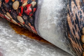 ANDRE 3343 covor lavabil Condimente, bucatarie, anti-alunecare - argint / bej