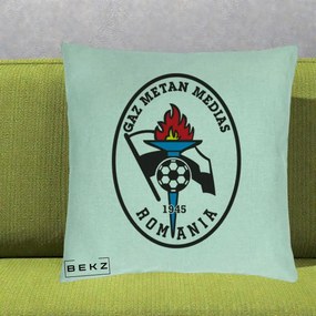 Perna Personalizata Gaz Metan Medias 1945 Fotbal, 40x40 cm, Verde Menta, Husa Detasabila, Perna Inclusa, BEKZ®