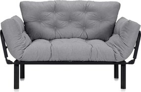 Canapea Extensibilă 2 locuri SUNNY, pentru terasă, 155x70x85 cm, Gri-Enjoy