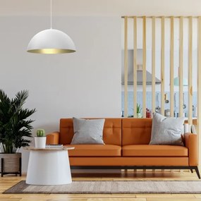 Lustră pe cablu BETA 1xE27/60W/230V d. 45 cm albă