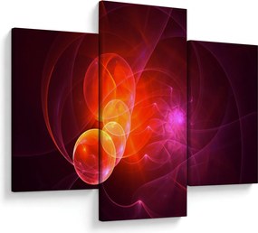 Tabloul modern cu abstracțiune roz (90x60 cm)