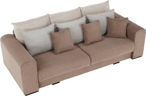 Canapea foarte spaţioasă, maro deschis, bej, crem, GILEN BIG SOFA