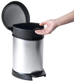 Curver Coș de gunoi Decobin 5 l, argintiu
