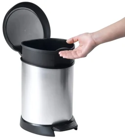 Curver Coș de gunoi Decobin 5 l, argintiu