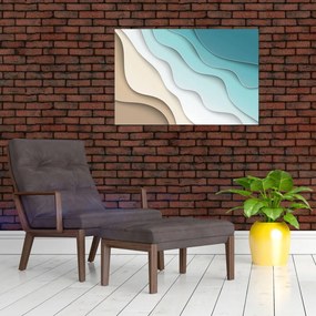 Tablou abstract cu plaja mării (90x60 cm)