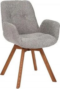 Set de 2 scaune pivotante Baltic stejar/ gri