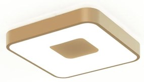 Plafoniera LED Smart dimabila cu telecomanda COIN 34x34cm aurie