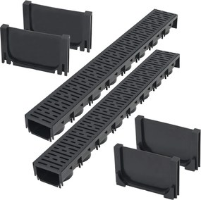 vidaXL Canale de drenaj, 2 m, plastic