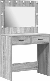 vidaXL Masă de Machiaj Gri Sonoma 78,5 x 41 x 135 cm Lemn compozit