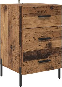 vidaXL Dulap de noapte Lemn vechi 40 x 40 x 66 cm Lemn compozit
