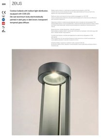 Redo 90366 - Lampă LED de exterior ZEUS LED/11,5W/230V 3000K 75 cm IP54 maro