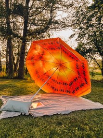Umbrela de soare portocaliu-rosu, GLEAM 180 cm