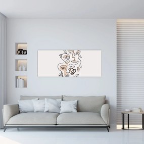 Tablou - Line art facials (120x50 cm)