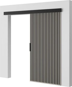 Ușă glisantă Perion – 106x1.6x205 cm – Cașmir / Negru
