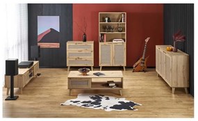 Dulap cu rafturi Rustico, stejar artisan