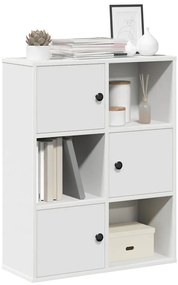 vidaXL Bibliotecă, alb, 60x24x76,5 cm, lemn prelucrat