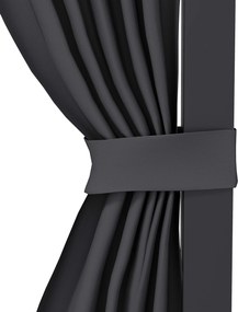 Outsunny Pavilion de grădină, pergolă, cu acoperiș glisant, draperii, cadru din aluminiu, gri închis, 3,65 x 2,55 x 2,05 m | Aosom Romania