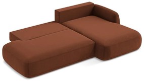 Colțar teracotă extensibil (cu colț pe partea dreaptă/cu șezlong) Hale – Makamii