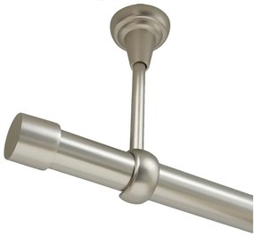 Galerie fara inele tavan DOP /25 - CROM MAT (Alege marime: 180 cm)